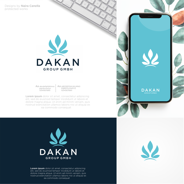Design by Naíra Canella titled "DAKAN Group GmbH"