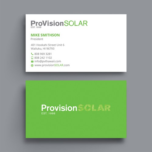 Solar Business Cards Design réalisé par Spiritual Brands