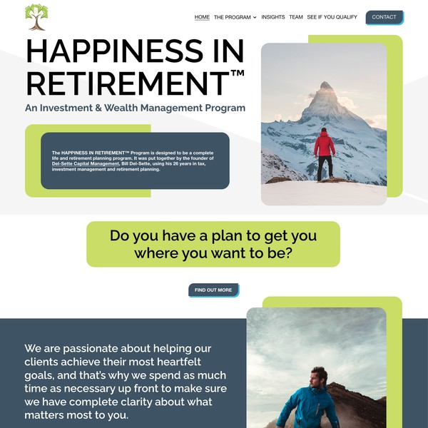 Retirement Website Prepaid - social network complete site design! | Web page design ...