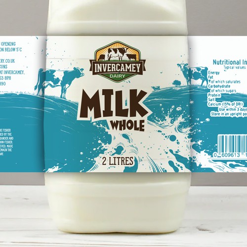 whole and semi milk labels Design by Windmill Designer™
