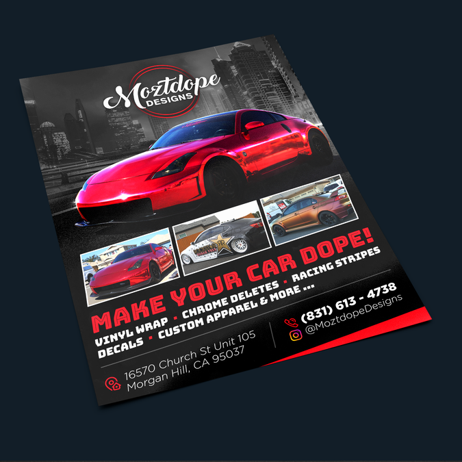 Design a Simplistic Vinyl Wrap Business Flyer Postcard, flyer or