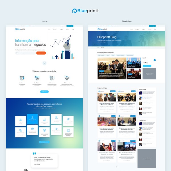 Stunning website for a b2b business information firm