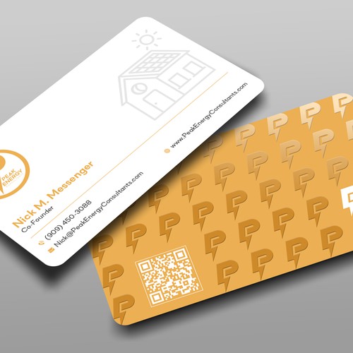 Modern Business Card Design for Electric Energy and Solar Company Design by Brandmaker artist