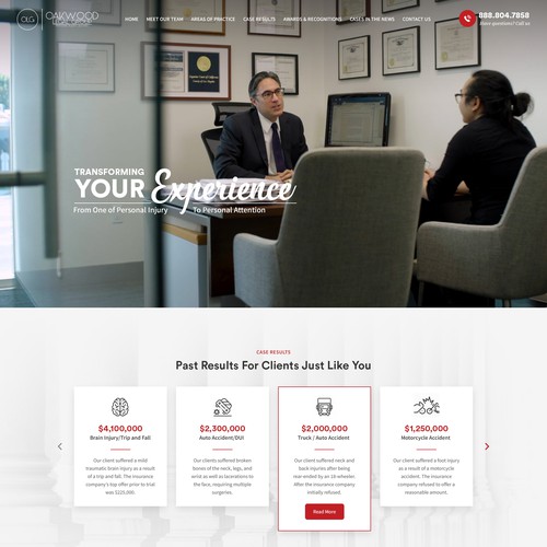 Car Accident Lawyer Landing Page, Mini Site Design by pixelwebplanet