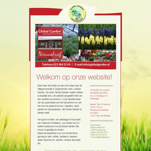 Global Garden newsletter redesign Design by graphixeu