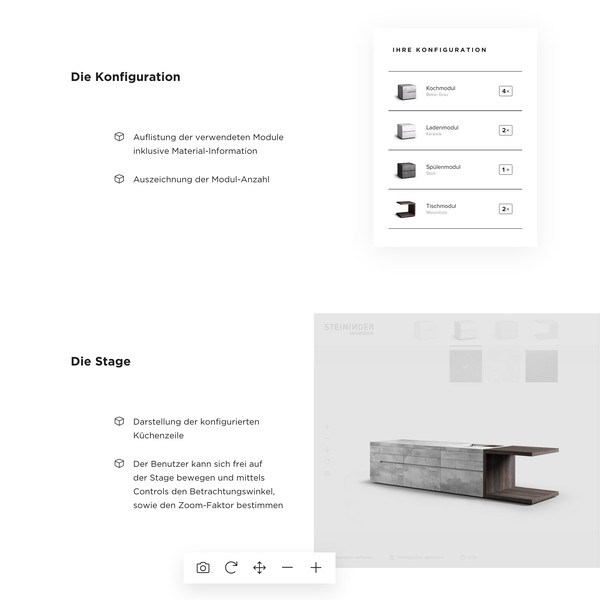 Design by grafenberger titled "Konfigurator UI"