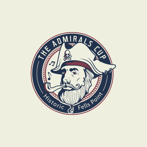 Design a nautical logo for a pirate bar Design by 4Birds Design