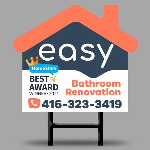 Easy Renovation Lawn Sign Design by Dzhafir