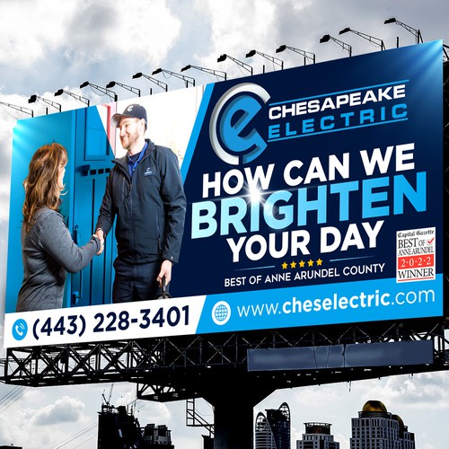 Chesapeake Electric Billboard Design by icon89GraPhicDeSign