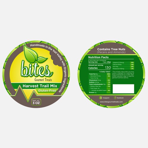 Design Design a Food Label for Harvest Trail Mix (logo and dieline files included) di mindtrickattack