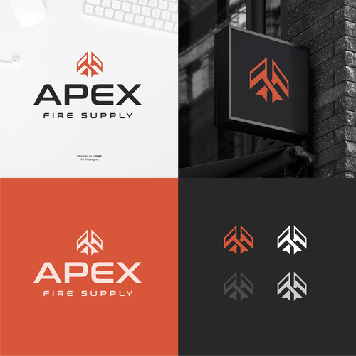 Apex Fire Supply Logo Wanted-ontwerp door casign