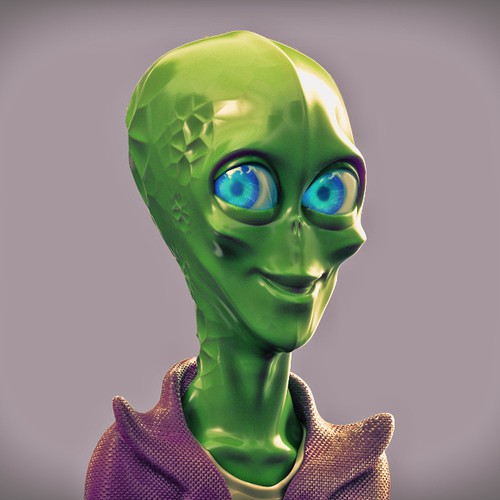 Alien main character design for a movie Design by dxbdesign