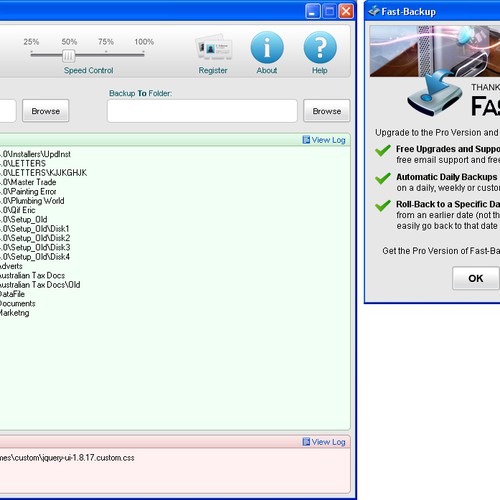 Button / GUI Design for Fast-Backup (Windows application) Réalisé par Macy 99
