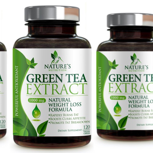 Nature S Nutrition Needs A Beautiful Label For Its Green Tea Extract Bottle Product Label Contest 99designs