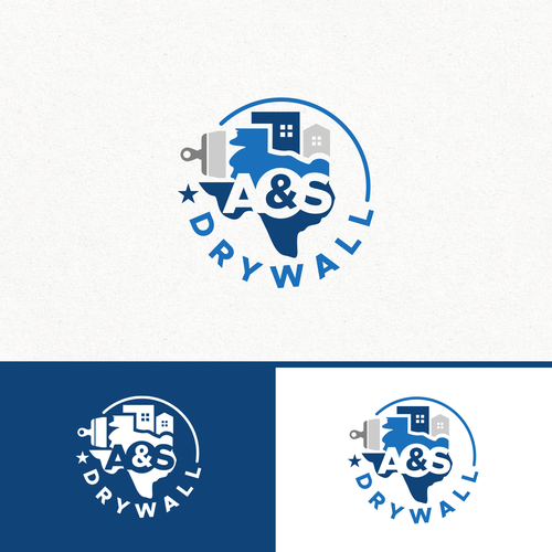 A & S Drywall logo Design por mmkdesign