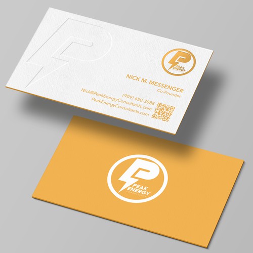 Modern Business Card Design for Electric Energy and Solar Company Design by conceptu