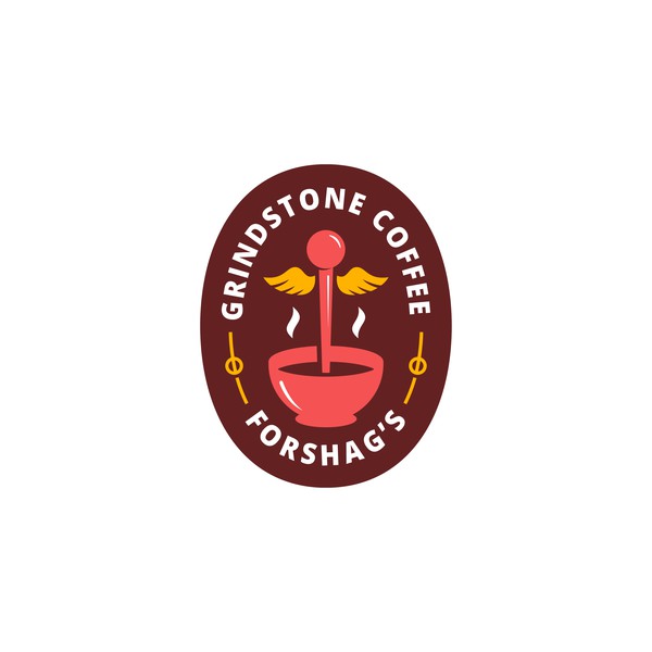 Emblem logo concept for Grindstone Coffee