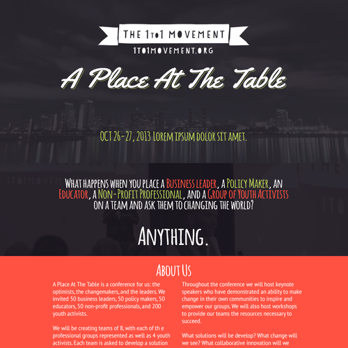 Create an event registration for a youth-based conference Design von IX Pixels