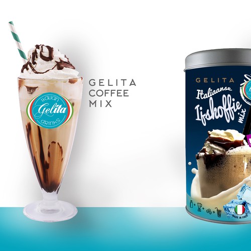 Italian Ice Coffee mix @ home  Label Design by Ozike