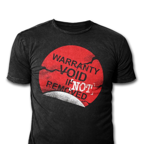 Warranty VOID if NOT removed T-Shirt Design by ＨＡＲＤＥＲＳ