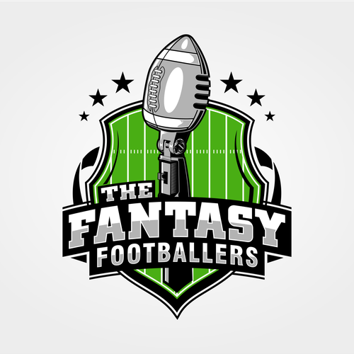 Fantasy Football Podcast Logo --- Clean, Modern, Sharp, Eye-catching 