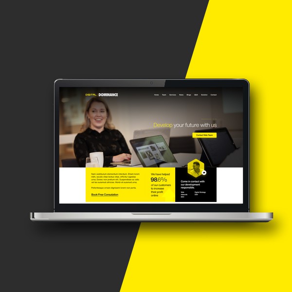 Clean and minimalist, Home page design