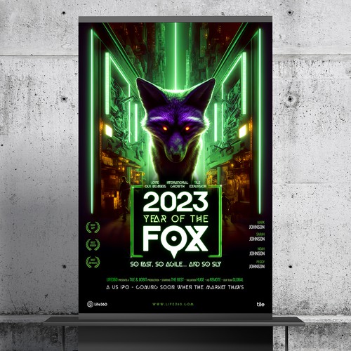 Life360 2023 Year of the Fox Poster Design by roppix