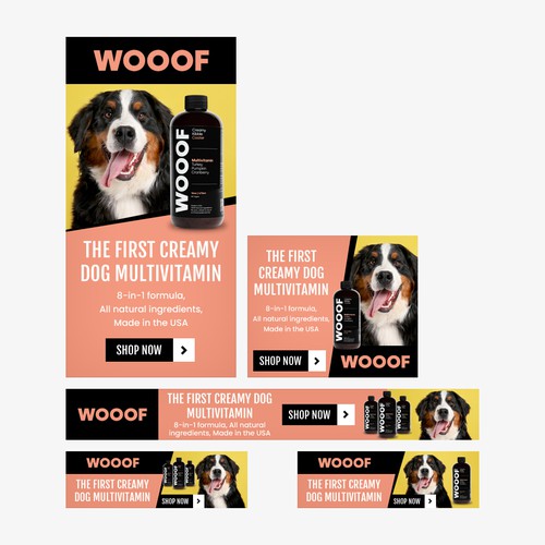 WOOOF Dog Multivitamin banner ads Design by Mylisum