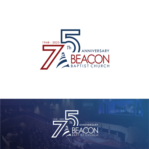 Beacon Baptist Church 75th anniversary logo Design by reymore.std