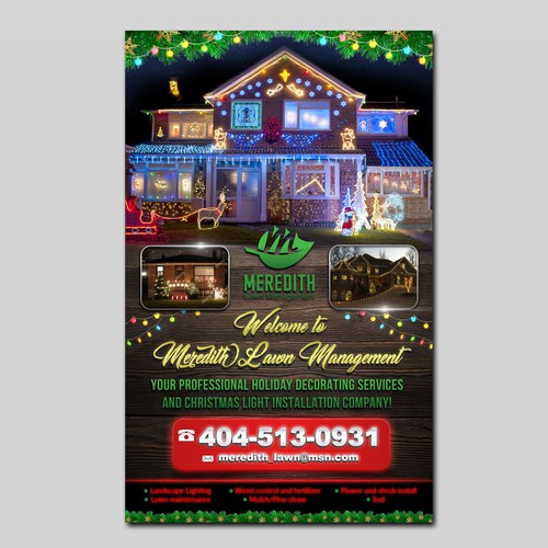 Flyer Template Christmas Light Installation Flyer