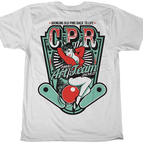 Create the next t-shirt design for Classic Playfield Reproductions Pinball Art Team Design por A.M. Designs