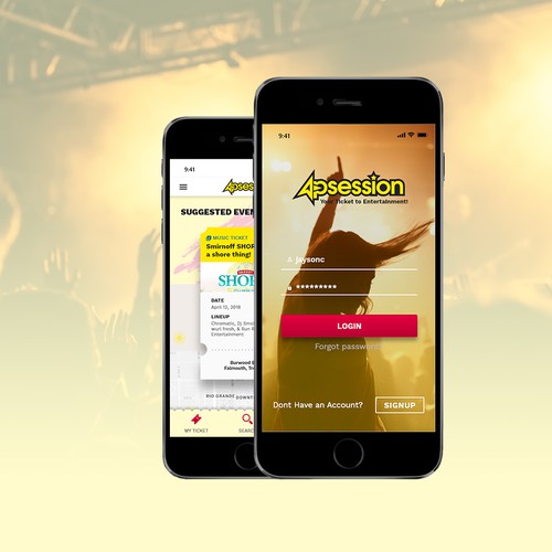 Design UI for awesome event ticketing app! Design by jaysonc