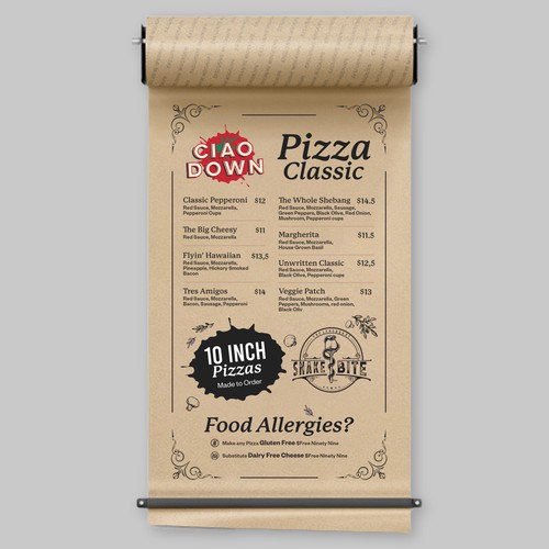 Legendary Pizza Menu Boards for adventurers Design by Dzhafir