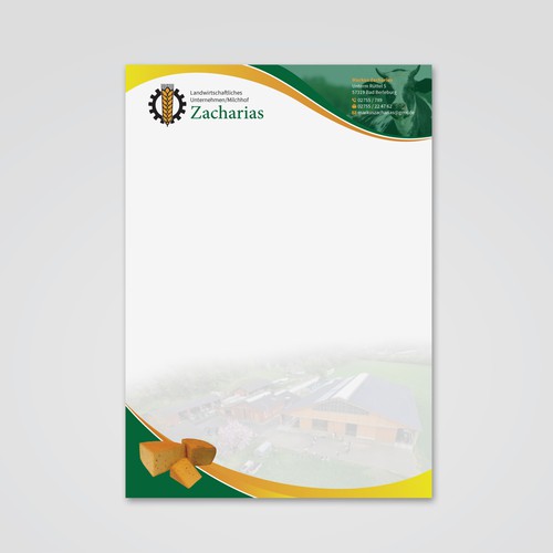 We need  letterhead design for our agricultural farm with production and sale of regional products Design réalisé par Tcmenk