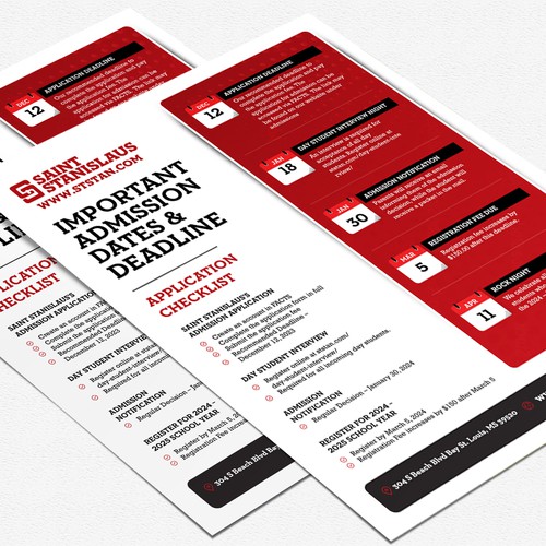 Design an eye-catching admission calendar flyer Design by Alphabet ♥