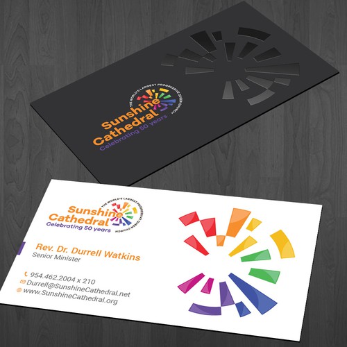 Business Card for Growing Progressing LGBTQ Church Design by a r t  ^ s t a r
