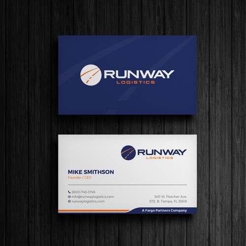 Runway Logistics Business Card Design by Rakibh