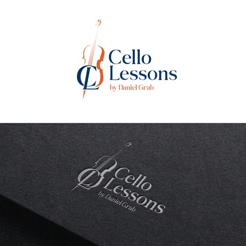 "A modern logo for a master cellist!" winning Postcard, flyer or print