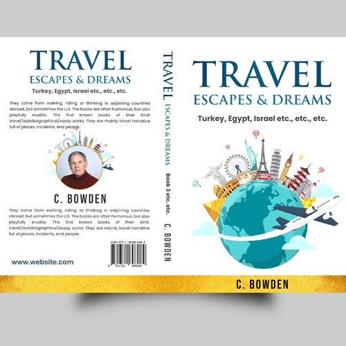 Cover for a travel/autobiography/brief essay book Design by NoBoundaries