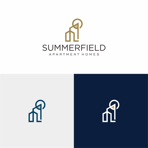 Modern RE branding for apartment community. Design by Lita Young