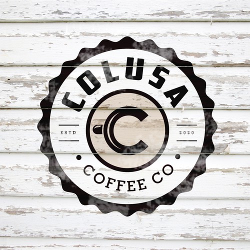 Design an industrial coffee house logo. Alternate logo with  District No. 12 Diseño de Fortuna Design