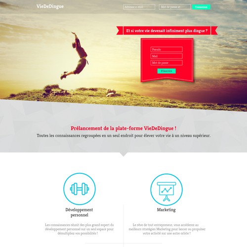 Landing page design contest entry by felixdesigns