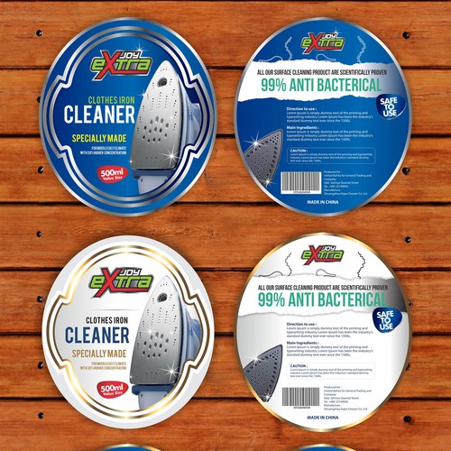 Design a capturing & informative label for a quirky cleaning product.-ontwerp door atensebling