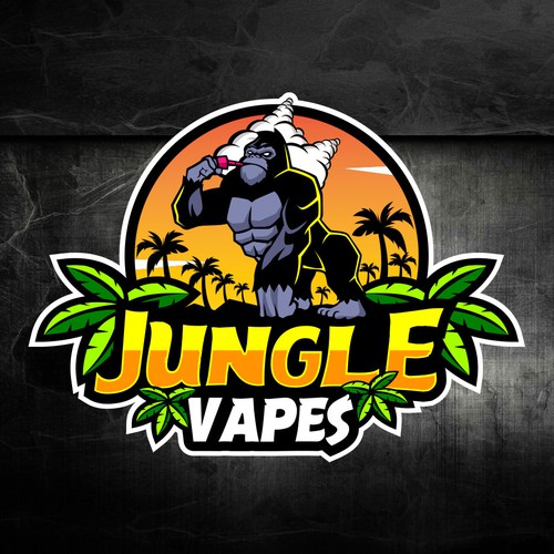 Gorilla logo for Jungle themed vape shop. | Logo design contest