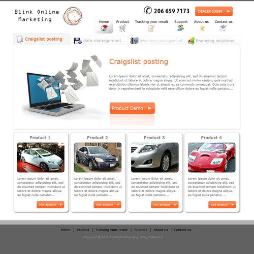 Blink Online Marketing needs a new website design Design by Vinterface