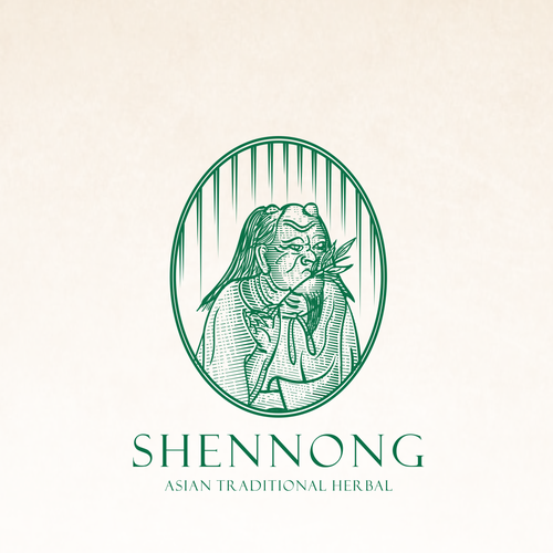 Shennong logo for a new market entry of Asian herbs in EU Design by bismillah_studio