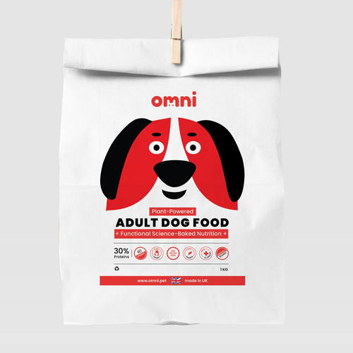 Plant-based dog food label design! Design by Nastya D