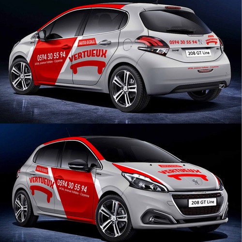 Simple Classy car design for a company that teach people how to drive Design by ERIKA_design