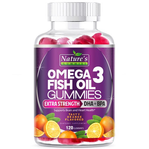 Tasty Omega 3 Fish Oil Gummies Design needed for Nature's Gummies Design von agooshe