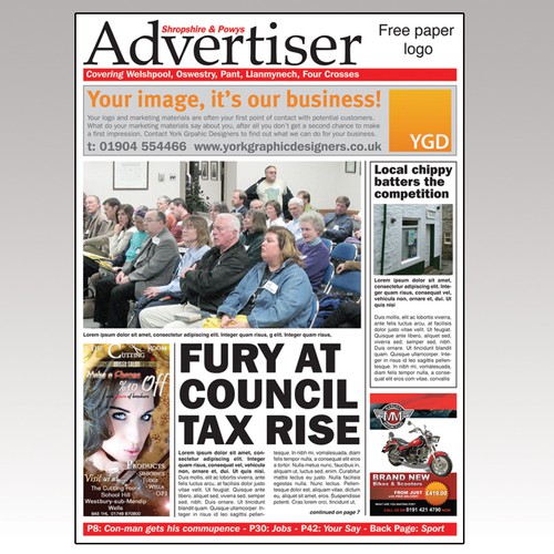 Newspaper Front Page Design   Attachment 1396873